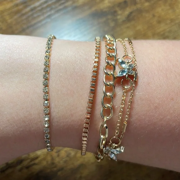 6 pack of gold bracelets - Picture 7 of 13